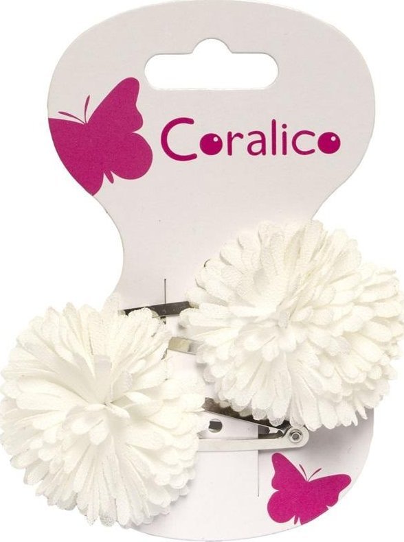 Spinki z kwiatkiem białym 2szt