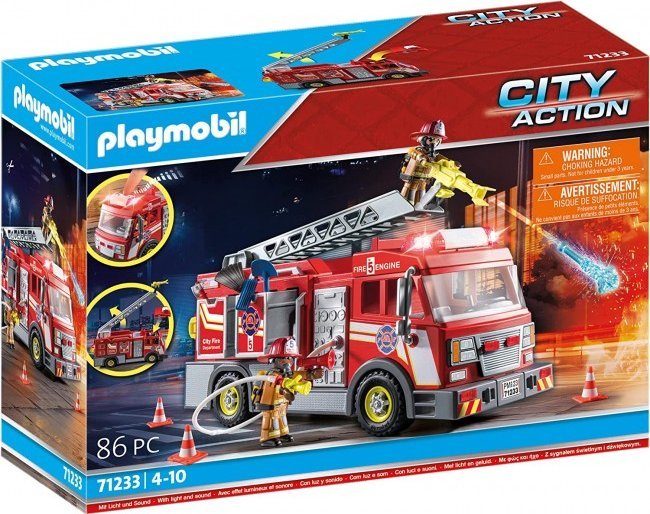 Playmobil City Action Samochód Strażacki Ze Światłem I Dźwiękiem (71233)