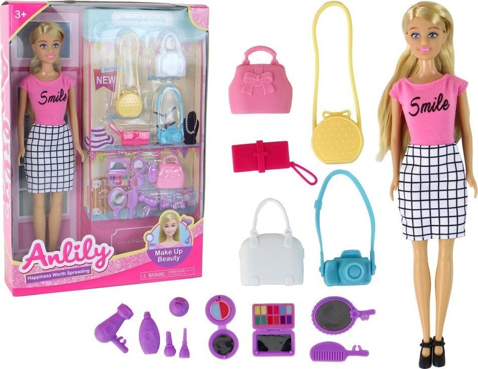 LeanToys Zestaw Lalka Anlily Torebki Zestaw Do Stylizacji