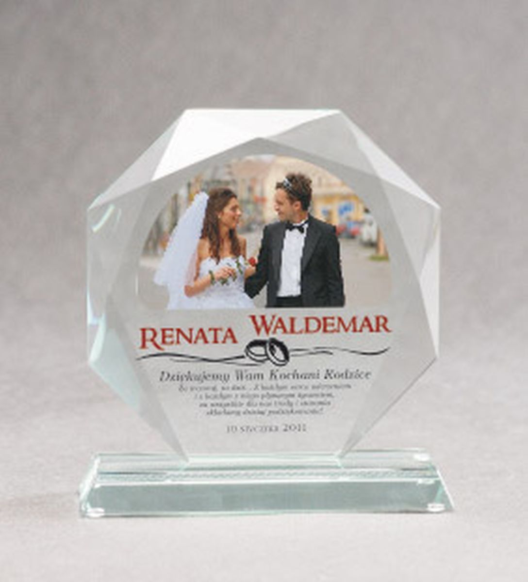 Victoria Sport Trofeum szklane z nadrukiem kolorowym LuxorJet i etui