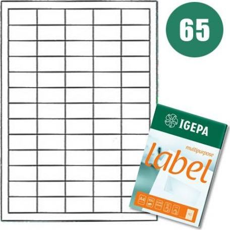 Mondi ETYKIETY A4 IGEPA 38.1 X 21.2 MM BIAŁE (100)