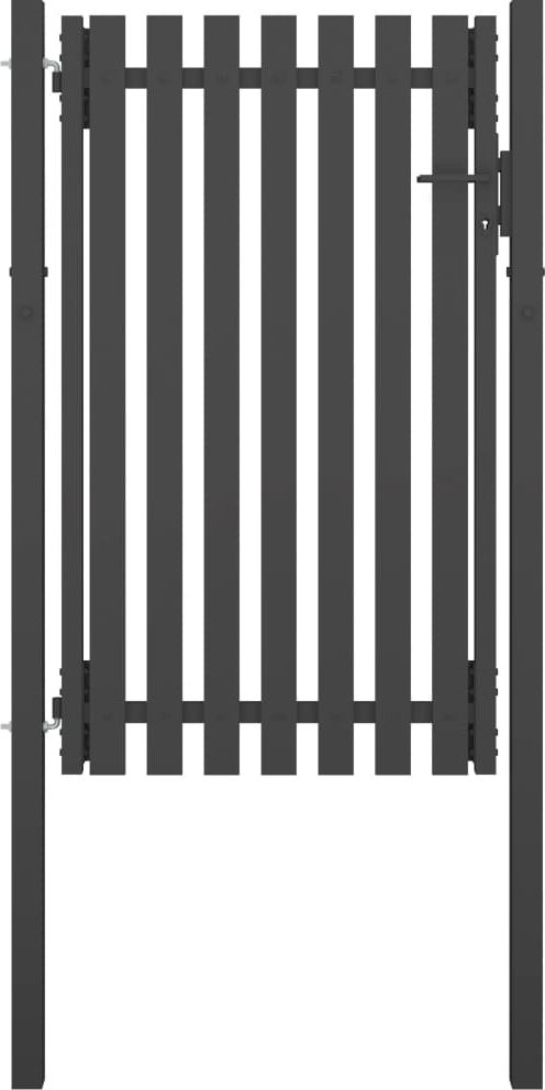 vidaXL Furtka ogrodzeniowa, stalowa, 1 x 2 m, antracytowa