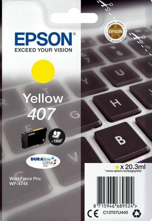 Tusz Epson Epson Tusz Wf-4745 C13T07U440 Yellow 1900 Stron 20,3Ml