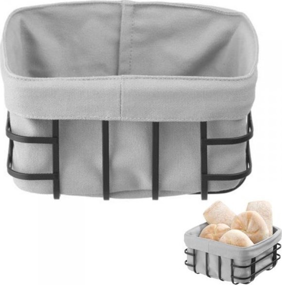 Hendi Koszyk pojemnik na pieczywo z szarym workiem kwadratowy - Hendi 427149