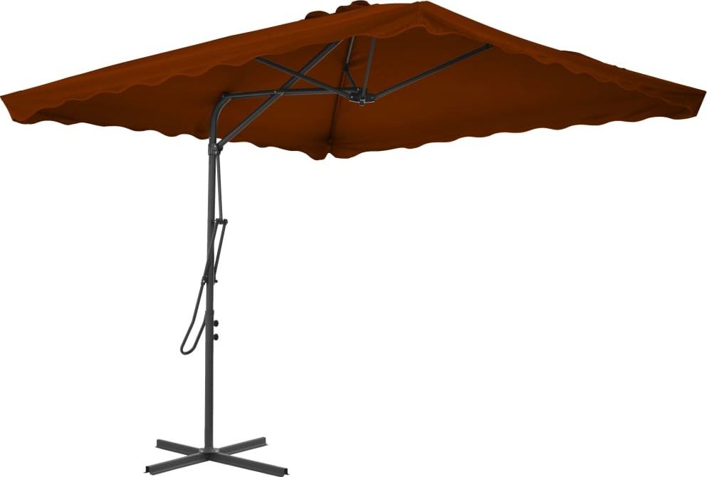 vidaXL VidaXL Parasol ogrodowy na stalowym słupku, terakota, 250x250x230 cm
