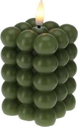 Koopman Świeczka LED na baterie 6x8,8 cm zielona