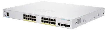Cisco Business 250 Series CBS250-24P-4G - Switch - L3 - Smart - 24 x 10/100/1000 (PoE+) + 4 x Gigabit SFP - an Rack montierbar - PoE+ (195 W) - wieder