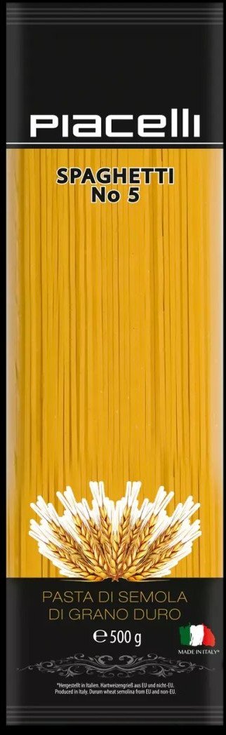 Piacelli Spaghetti No 5 Makaron z Semoliny 500 g