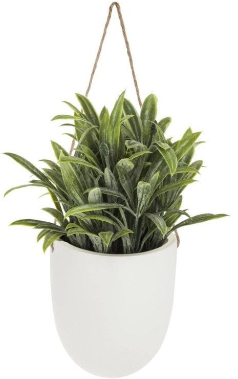 Sztuczna roślina doniczkowa, wisząca, jukka w białej doniczce