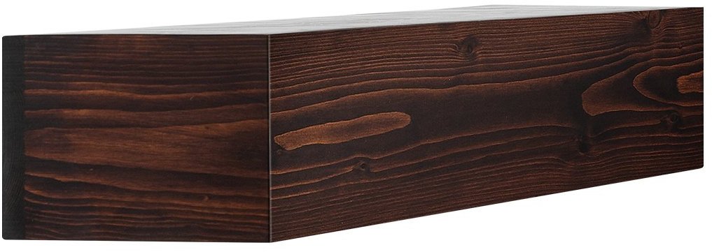 Półka kominkowa samowisząca 152 cm drewniana - rustykalna brązowa