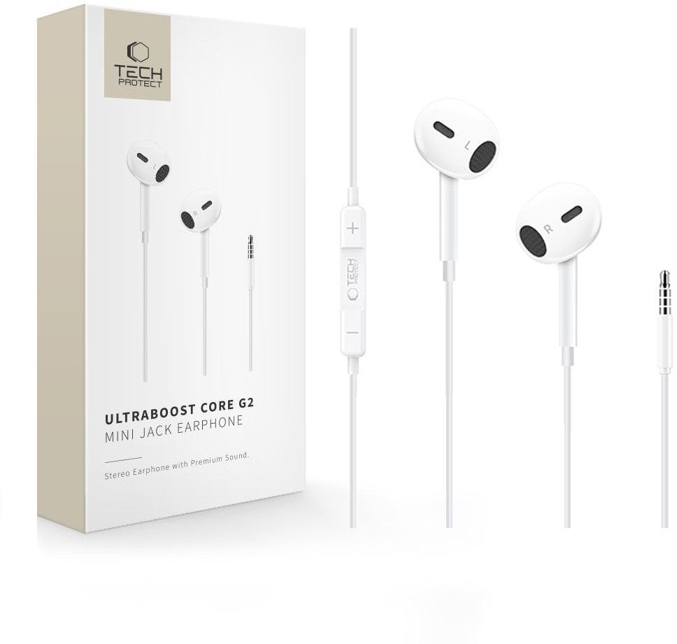 TECH-PROTECT ULTRABOOST MINI JACK EARPHONE CORE G2 WHITE