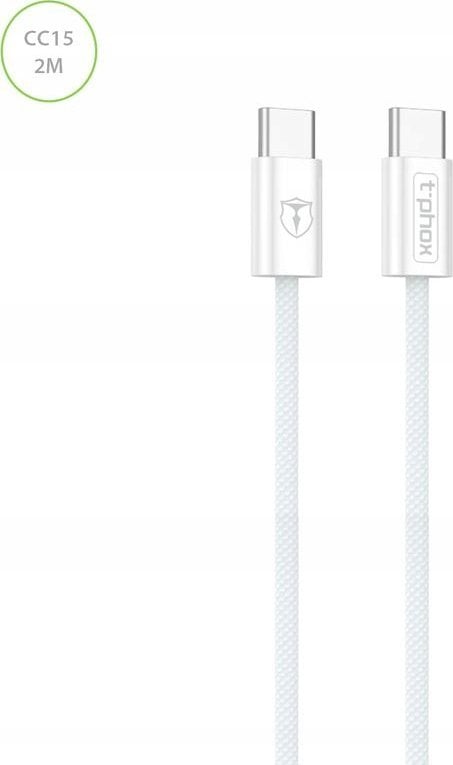 Kabel USB T-Phox USB-C - USB-C 2 m Biały