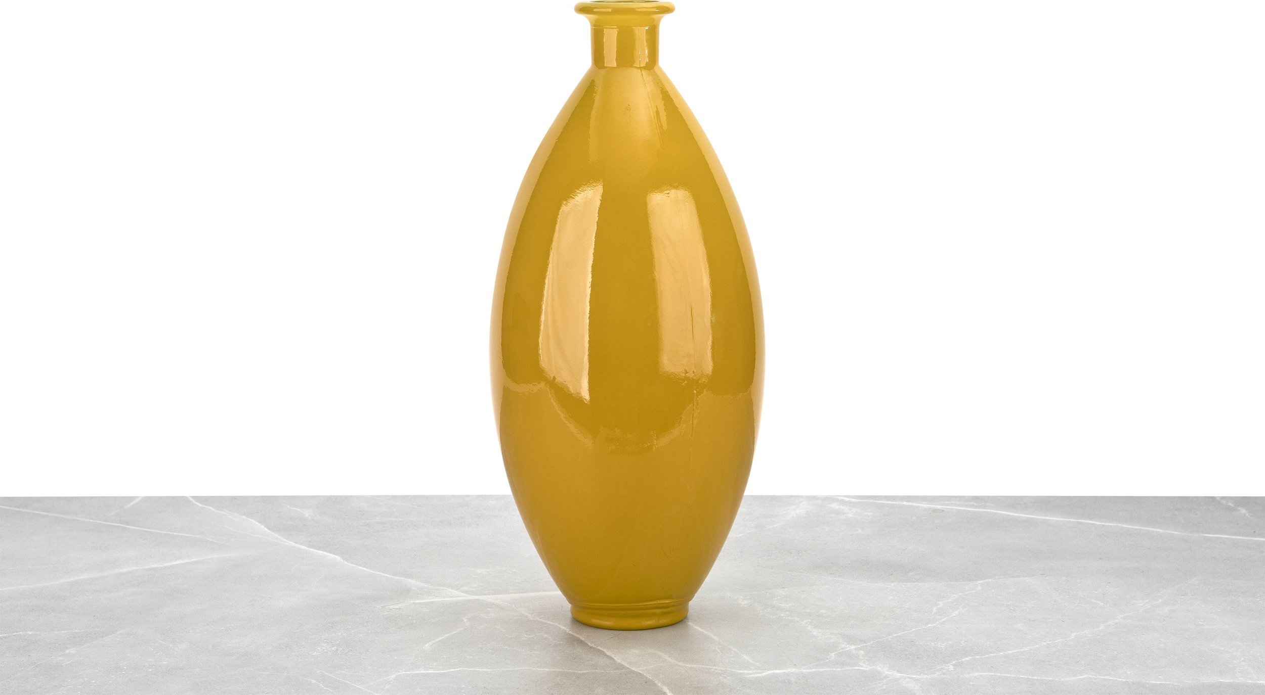 San Miguel Wazon szklany 38 cm żółty San Miguel recykling