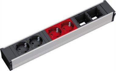 Bachmann BACHMANN CONI 2xCEE7/3 2xCEE7/3 czerwone, gniazda z uziemieniem 2x czarne + 2x czerwone