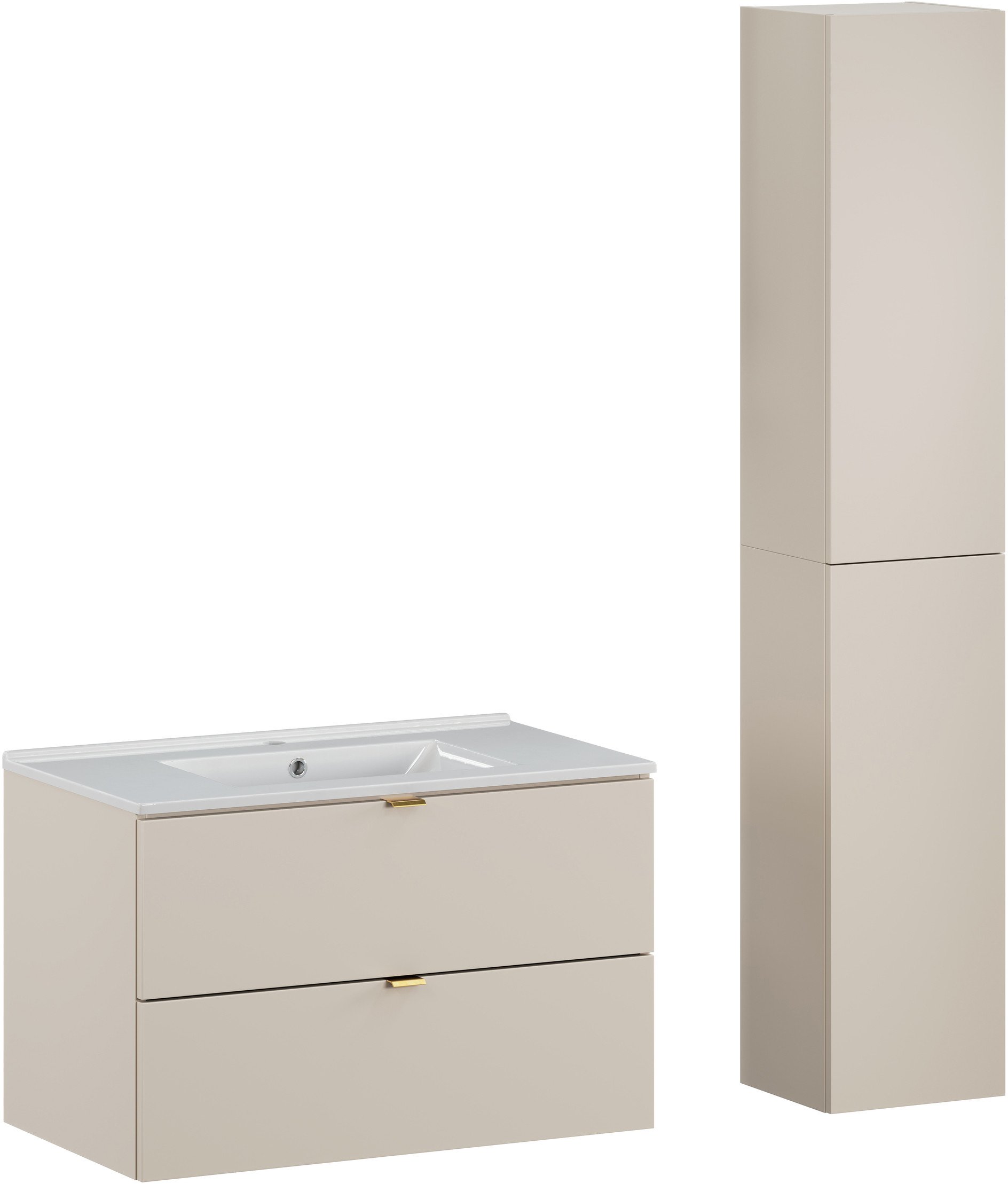 Zestaw meblowy 80cm z umywalką meblową Lava i szafką wysoką