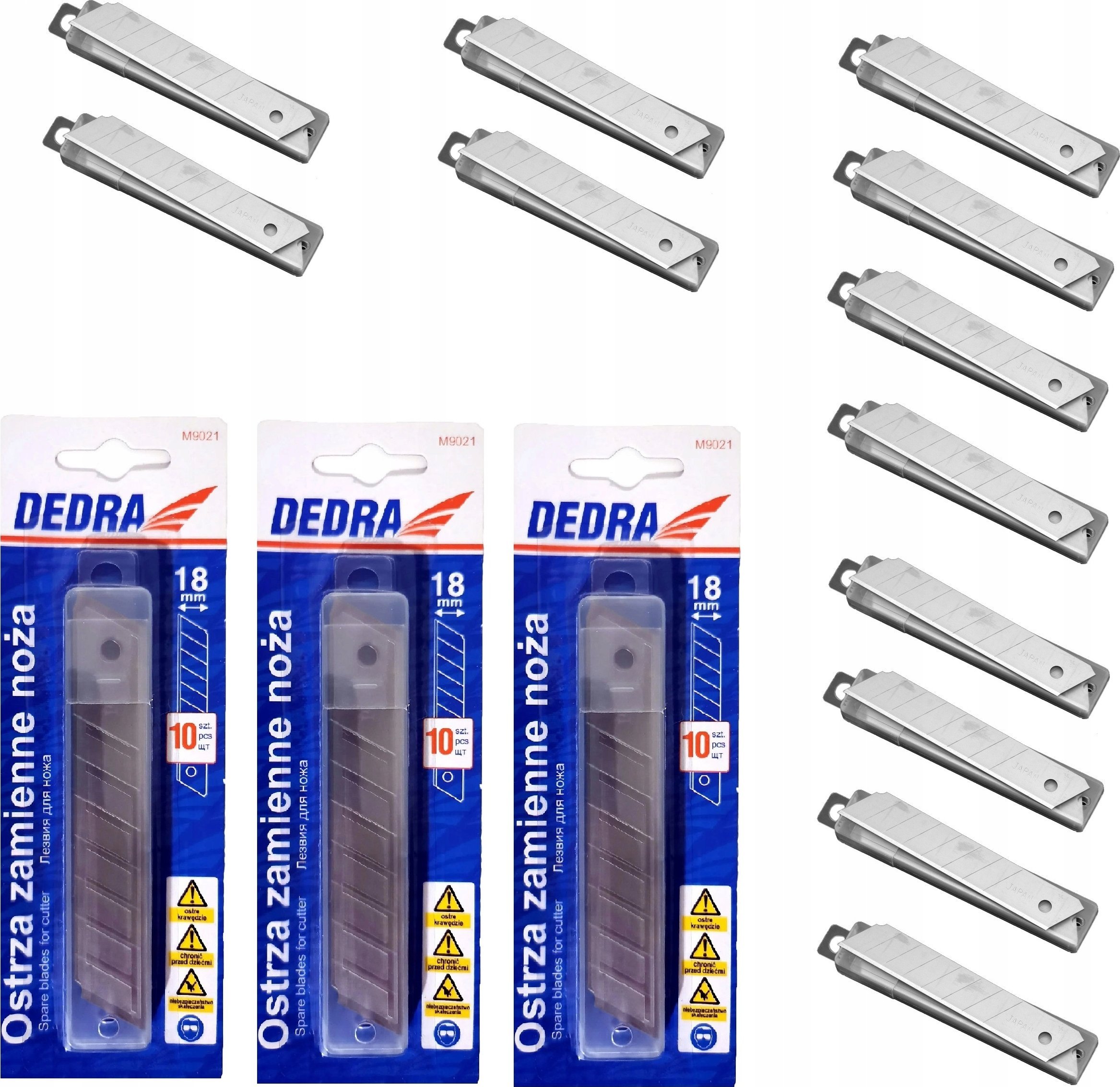 150x Ostrza do nożyków 18mm Ostrza wymienne Dedra