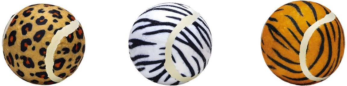 DOG TOY JUNGLE TENNISBALLS 3PCS