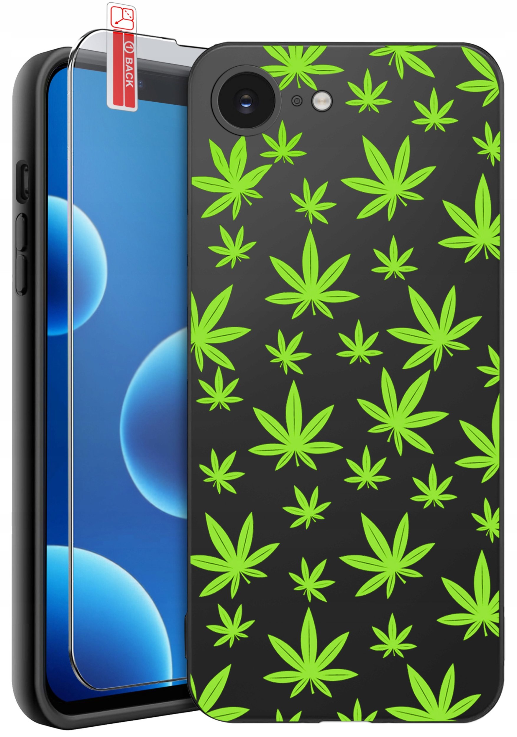 ETUI do iPhone 16e | WZORY | SILIKONOWE MATT CASE + SZKŁO 9H