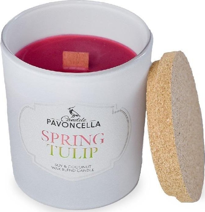 Świeczka sojowa Spring Tulip biała 135g