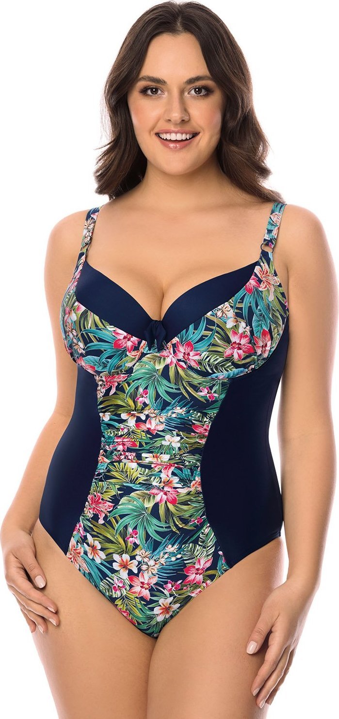 Vivisence Vivisence 3108 kwiaty granat 80F Kostium kąpielowy jednoczęściowy