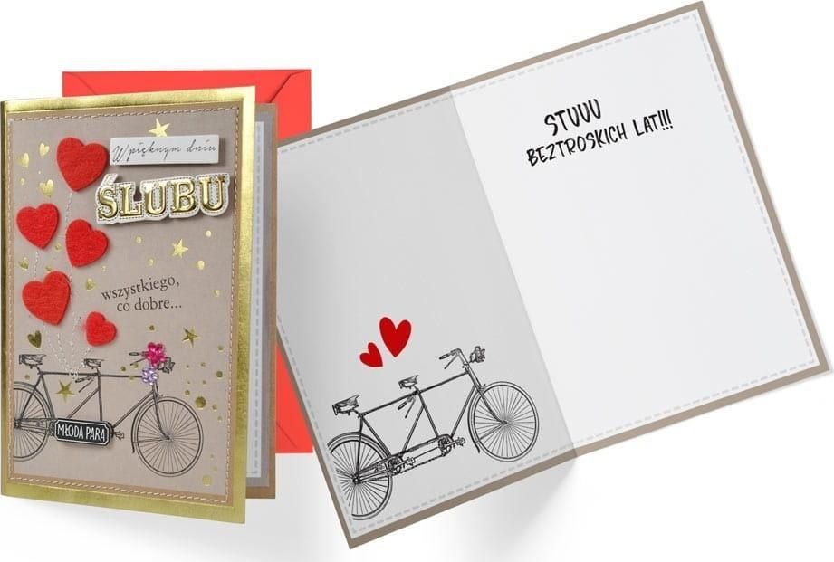 KUKARTKA Karnet B6 FR-012 Ślub rower