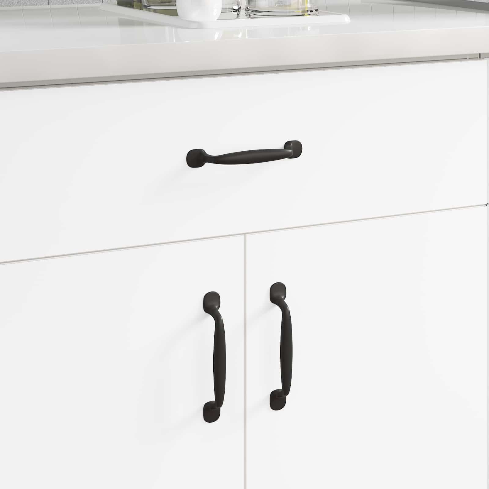 vidaXL Uchwyt meblowy 12 pcs Czarny 130 x 19,4 x 22,3 mm Aluminium