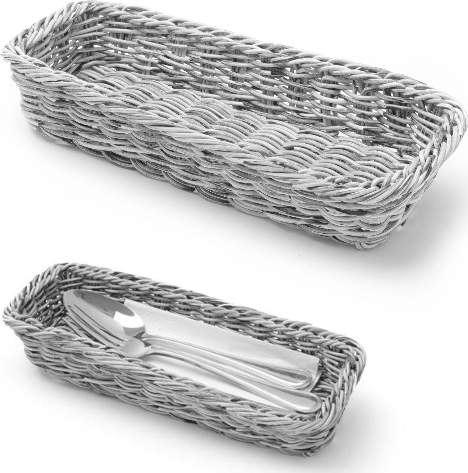 Hendi Koszyk na sztućce widelce noże łyżki szary melanżowy 270x100x45 mm - Hendi 426081 Koszyk na sztućce widelce noże łyżki szary melanżowy 270x100x4