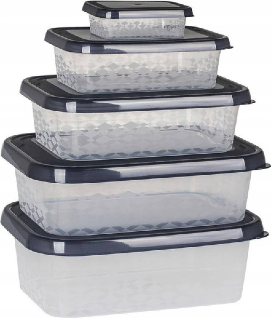 Branq Komplet 5 pojemników BranQ Ori antracyt