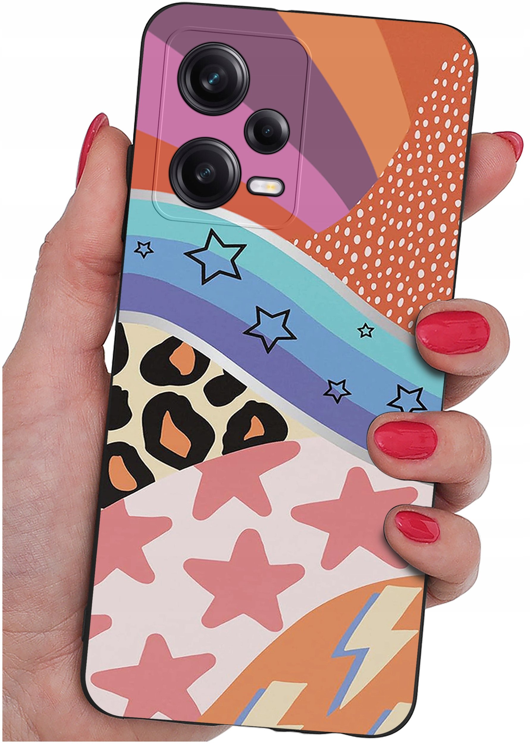 krainaGSM ETUI do Xiaomi Redmi Note 12 5G | Poco X5 5G | wzory | SILIKONOWE MATT SZKŁO