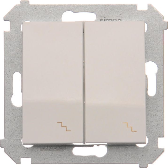 Kontakt-Simon Łącznik schodowy podwójny z podświetleniem 10 AX biały (DW6/2L.01/11)