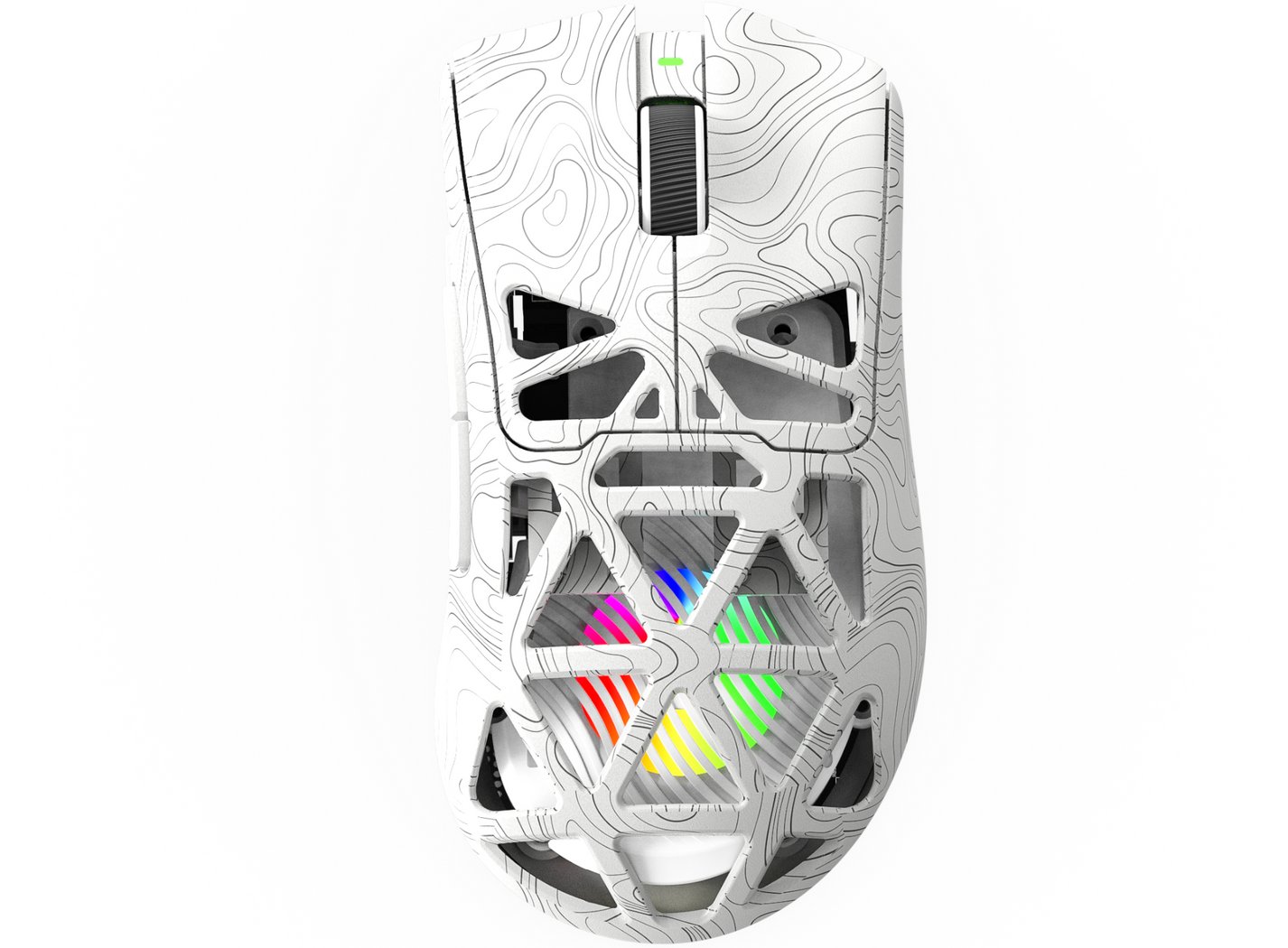 Nowa Bezprzewodowa Mysz Gamingowa Triadyn Play IAPETUS Pixar PAW3311DB 12800 DPI Dla Graczy Podświetlenie LED HUANO Biała