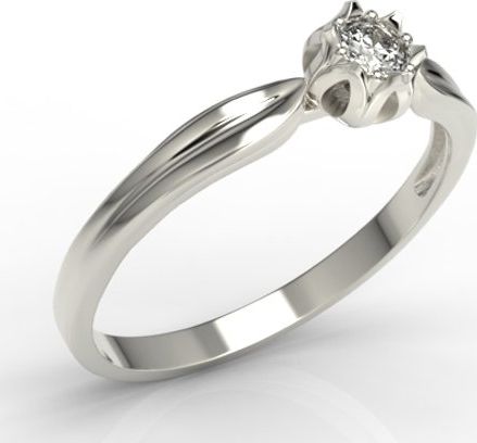 WĘC - Twój Jubiler Pierścionek zaręczynowy w kształcie konwalii AP-4010B z białego złota z brylantem. 11 / UE- 51