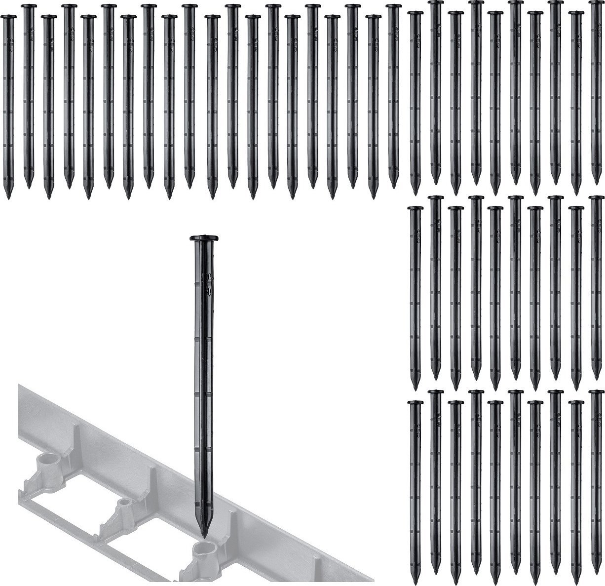 Kadax KADAX Szpilki Kołki Kotwy Do mocowania Agrowłókniny Obrzeży mocujące 25cm 50szt
