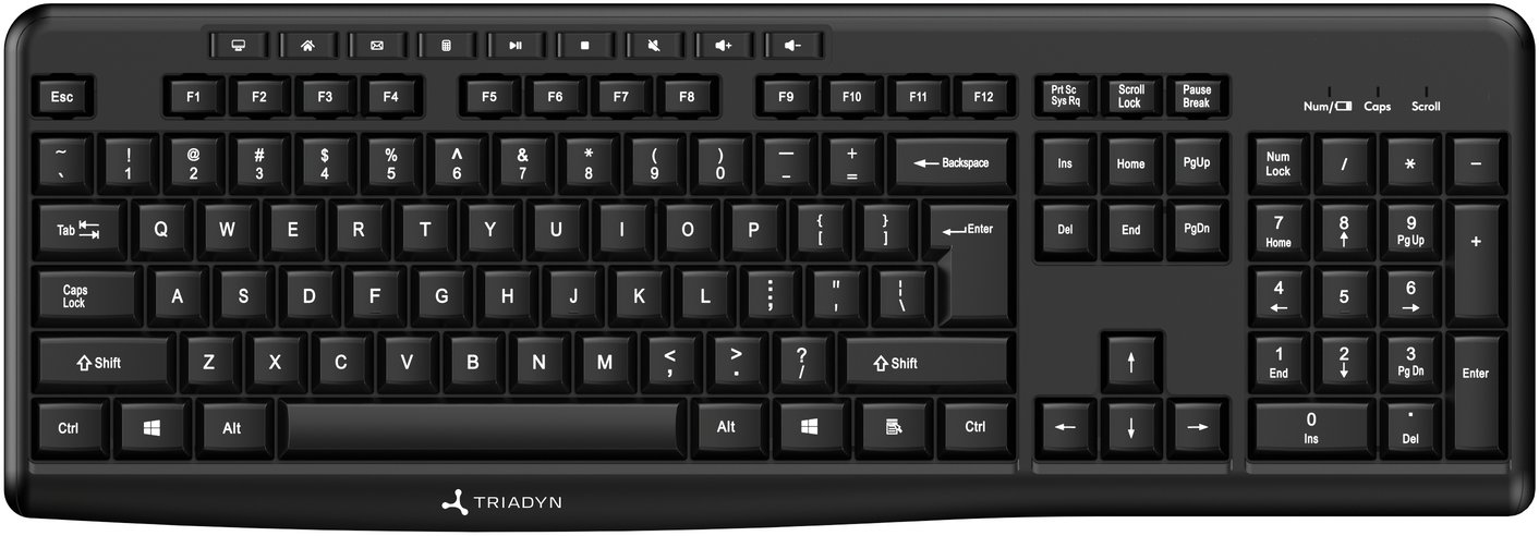 Nowy Bezprzewodowy Zestaw Biurowy Triadyn LUNA Klawiatura YMIR Aluminium i Mysz NARVI 1600 DPI Do Domu Biura