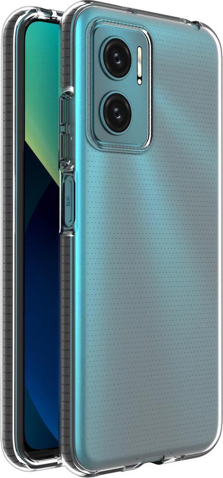 Hurtel Spring Case pokrowiec żelowe etui z kolorową ramką do Xiaomi Redmi 10 czarny