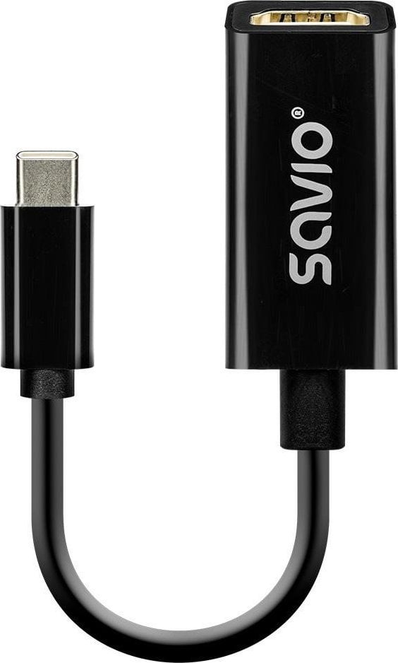 Adapter AV Savio Adapter USB-C (M) - HDMI (F), 4K, 30Hz, plastik, AK-79