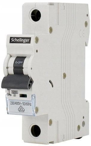 Wyłącznik nadprądowy 1P B 25A 6kA AC SCHELINGER A02-G8-1P-B25