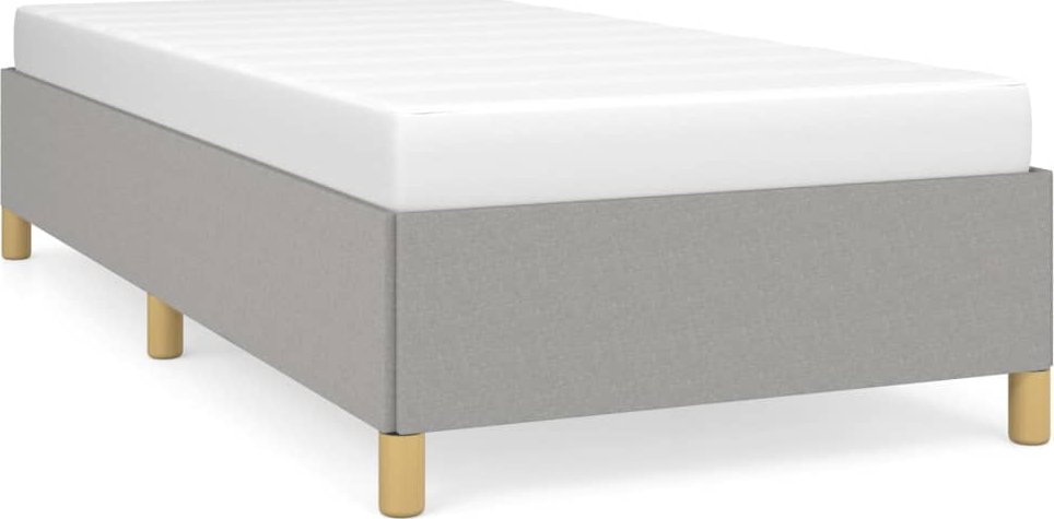 vidaXL vidaXL Rama łóżka, jasnoszara, 90 x 200 cm, tapicerowana tkaniną
