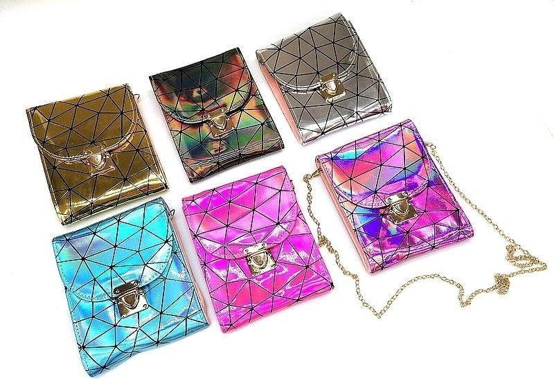 Torebka neonowa z łańcuszkiem MIX