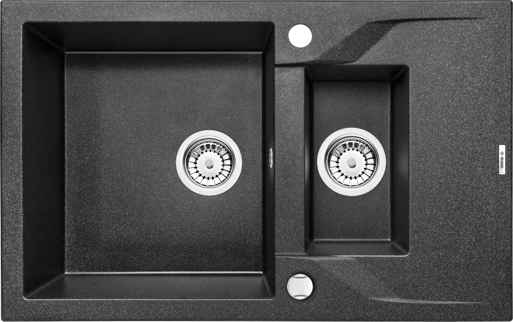 Zlewozmywak Deante 1,5-komorowy Andante z ociekaczem 78x49cm grafit (ZQN 2513)