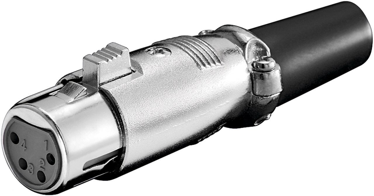 Goobay 11960 wtyczka XLR (4-pin) Czarny, Metaliczny