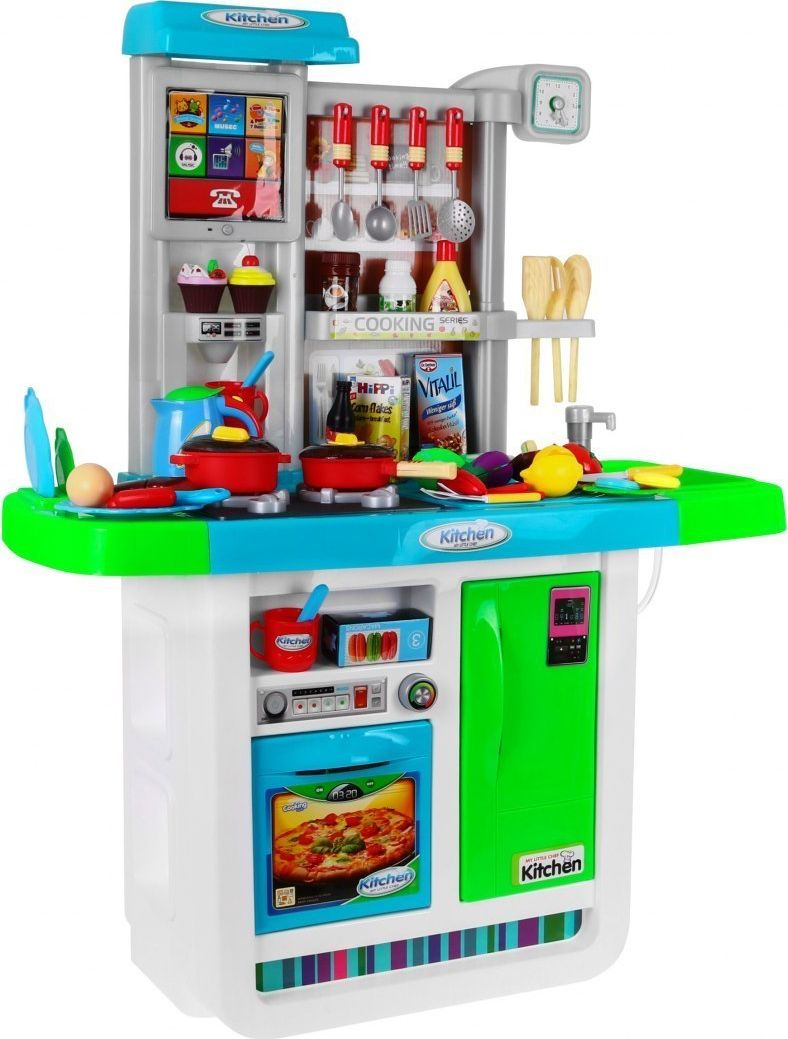 Ogromna Interaktywna Kuchnia + Akcesoria Niebieska