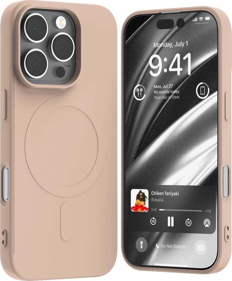 Mercury Mercury MagSafe Semi-Silicone iPhone 16 Pro 6,3" różowo-piaskowy /pink sand