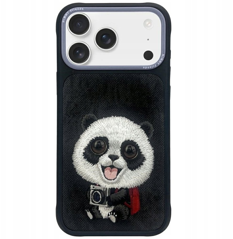 Etui Nimmy Big Eyed Pet 2.0 Panda do iPhone 17 Pro czarny