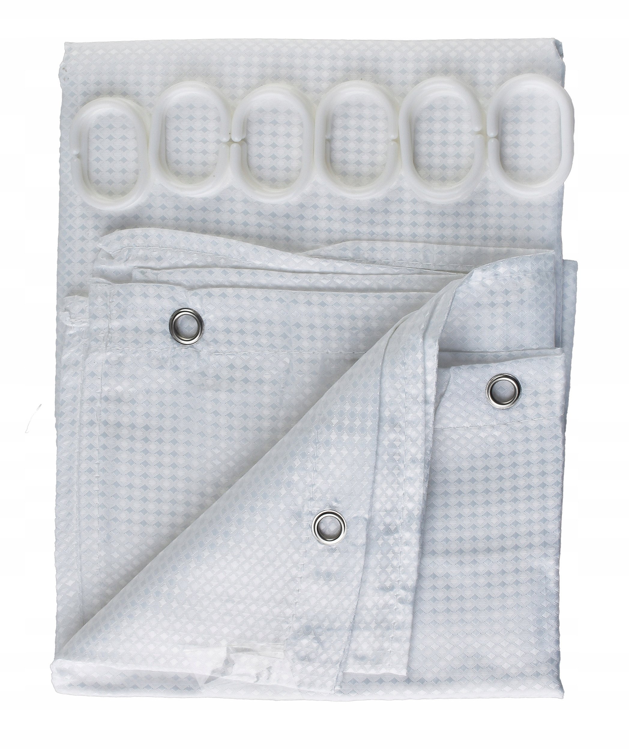 ZAC WHITE Zasłona prysznicowa180x180cm 12oczek