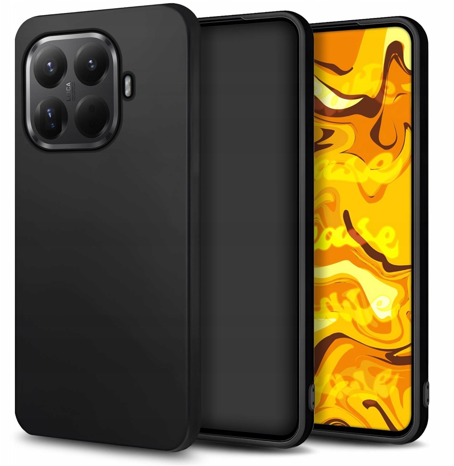 Etui Do Xiaomi 15T Pro 5G (Czarne, Matowe, Gumowe, Obudowa, Silikon, Slim)