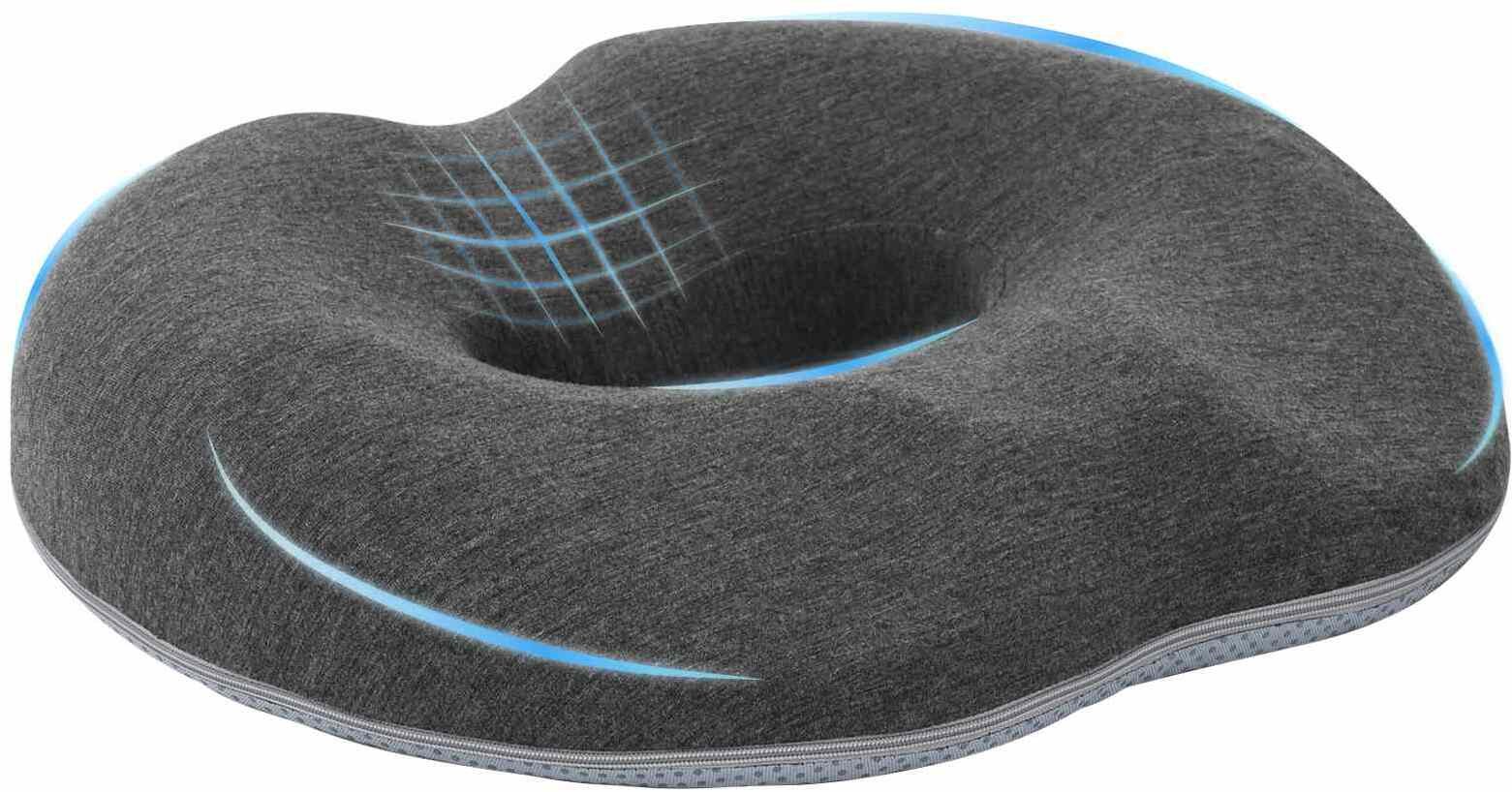 vidaXL Poduszka z poduszką ciemnoszary 42 x 37 x 8 cm bawełniany