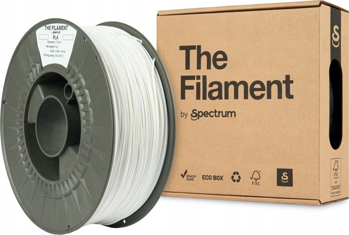 The Filament 3D filament, PLA, 1,75mm, 1000g, TF-24001, traffic white
