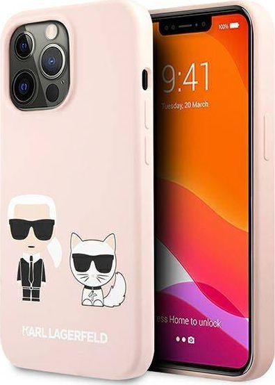 Karl Lagerfeld Etui Karl Lagerfeld KLHCP13LSSKCI Apple iPhone 13 Pro hardcase jasno różowy/light pink Silicone Karl & Choupette