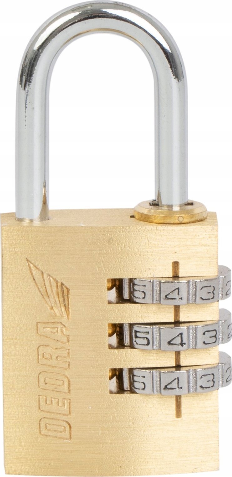 Dedra Kłódka mosiężna z zamkiem szyfrowym 25mm